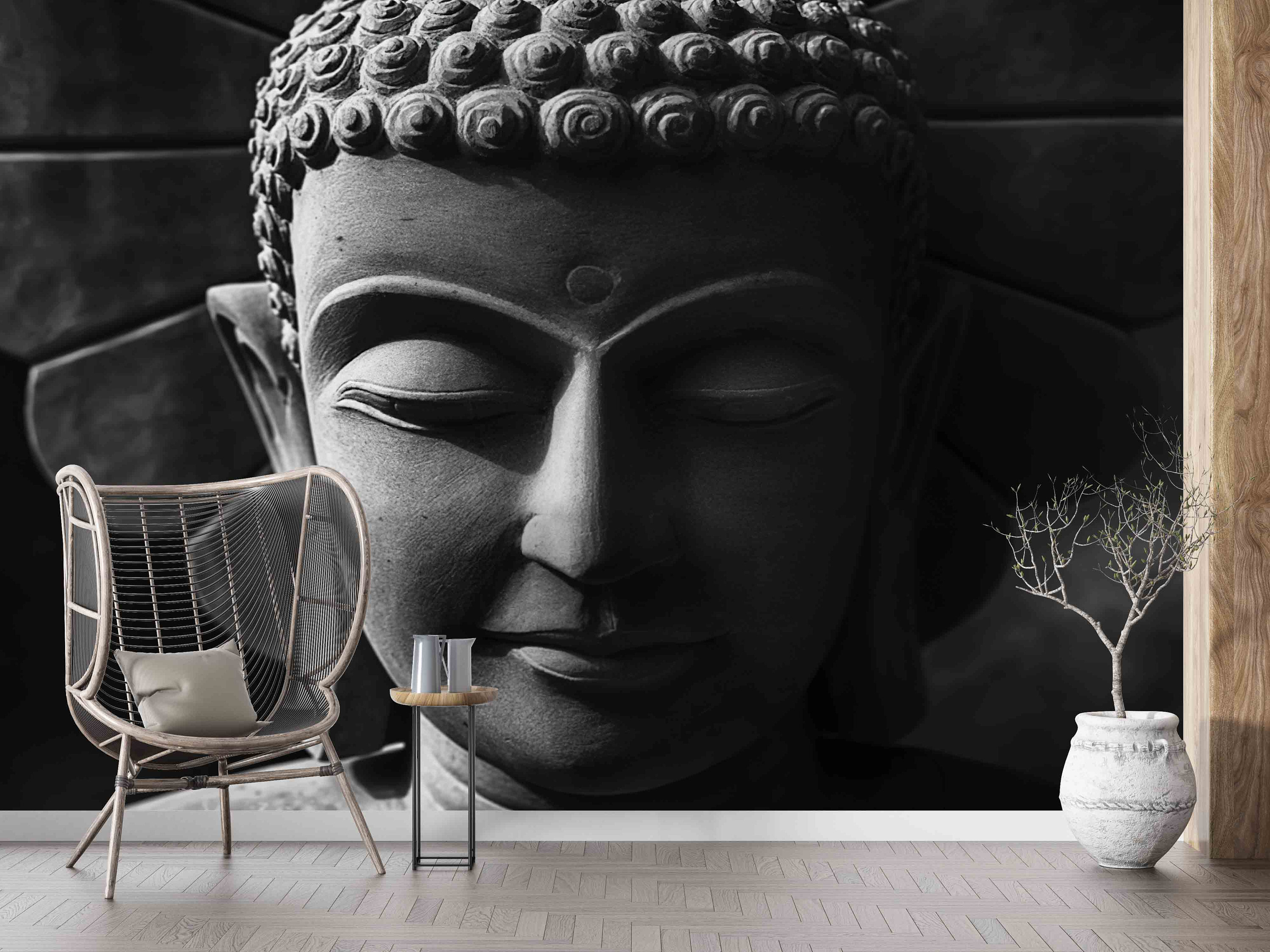 Copper Finish Look Gautam Buddha wallpaper for wall  Myindianthings