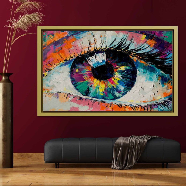 Eye Painting Eye Wall Art Eye Wall Decor Eye Canvas Print | Etsy