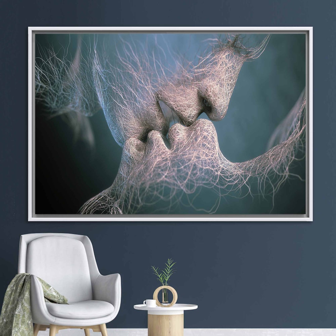Kissing Wall Art Romantic Couple Wall Art Kissing Couple Etsy