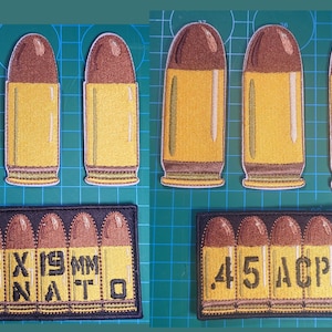 Parche de bala de 9 mm y .45