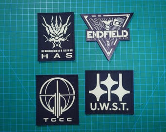 Noctilucous patch Arknights Endfield GRYPHLINE-LOGO Noctilucous tactische rubberen haakpatch = 1=
