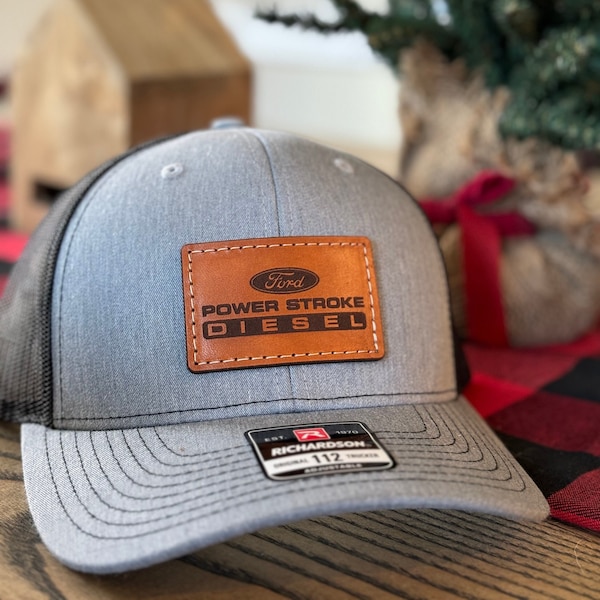 Ford Powerstroke Diesel Leather Patch Hat