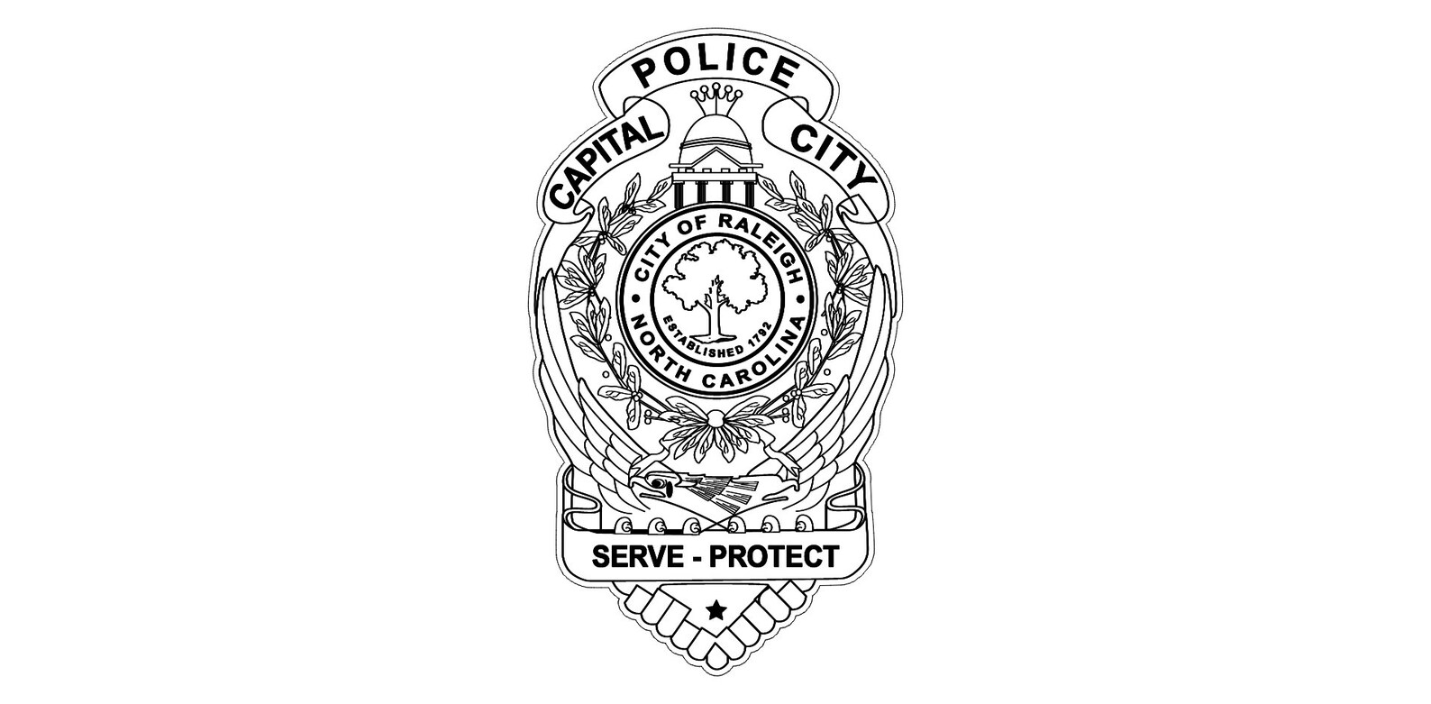 Raleigh, NC Police Department Badge SVG File Etsy