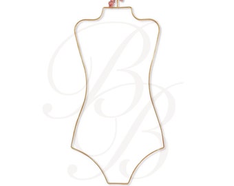 Gold - Lingerie / Swimwear / Wedding Dress Hanger / Display
