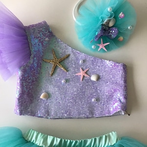 MERMAID OUTFIT GIRLS, Mermaid dress for baby, birthday party