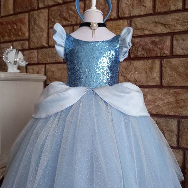 CINDERELLA COSTUME for baby. Disney Princess Dress. Cinderella Theme Costume