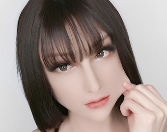 Handmade Premium Realistic May Mask with Neck For Cosplay  - Authentic Medical Silicone Realistic Mask Silicone Female Accessories