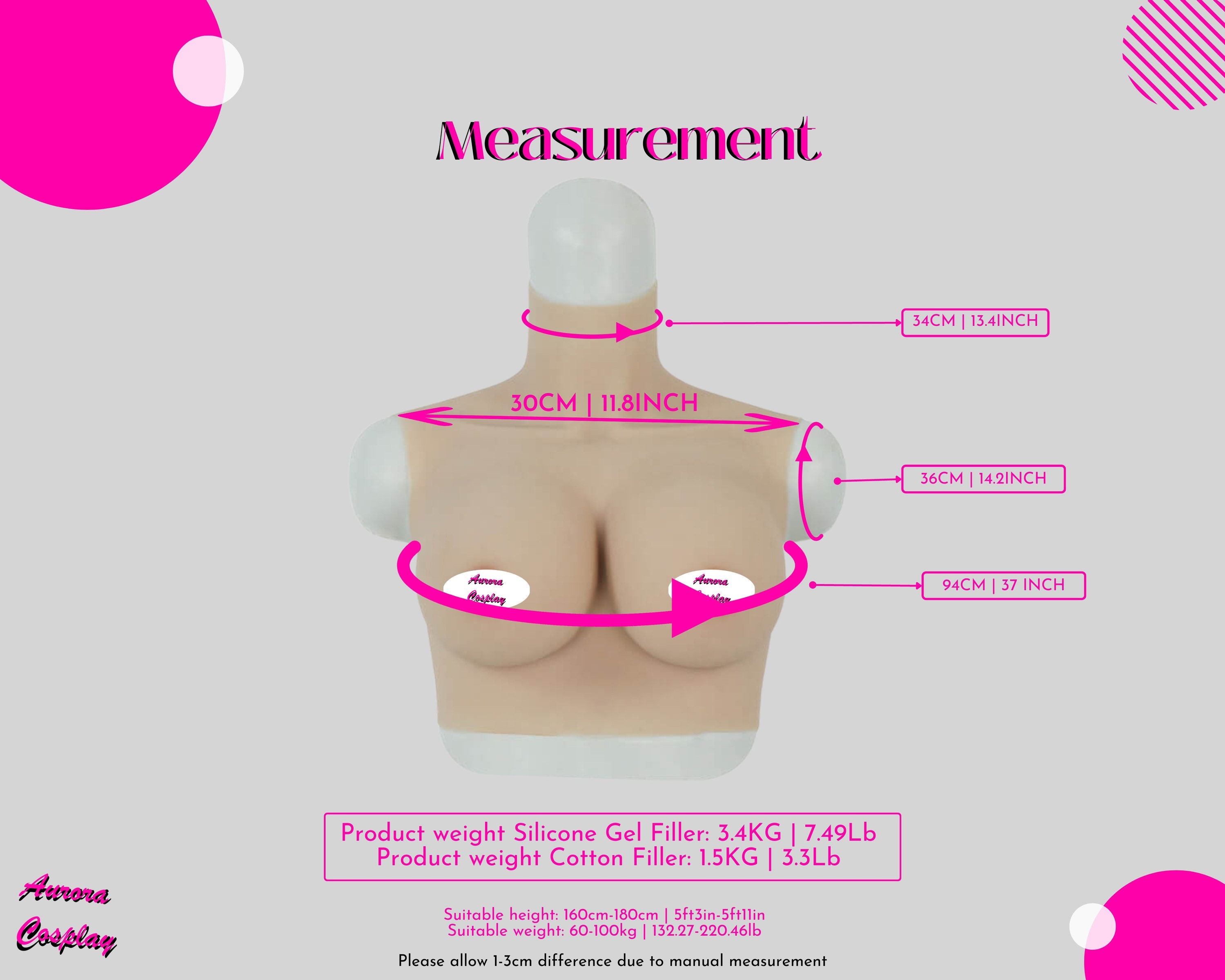 Buy Handmade F Cup Breast Form Silicone Breast Forms Pair