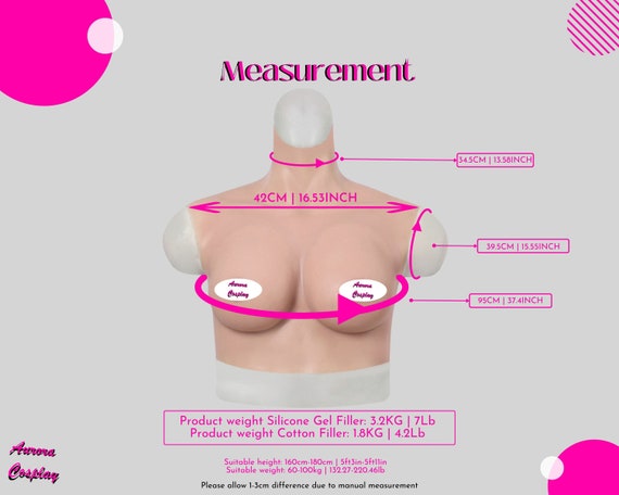 Realista Silicone Big Boobs para Homens e Mulheres, Feminino