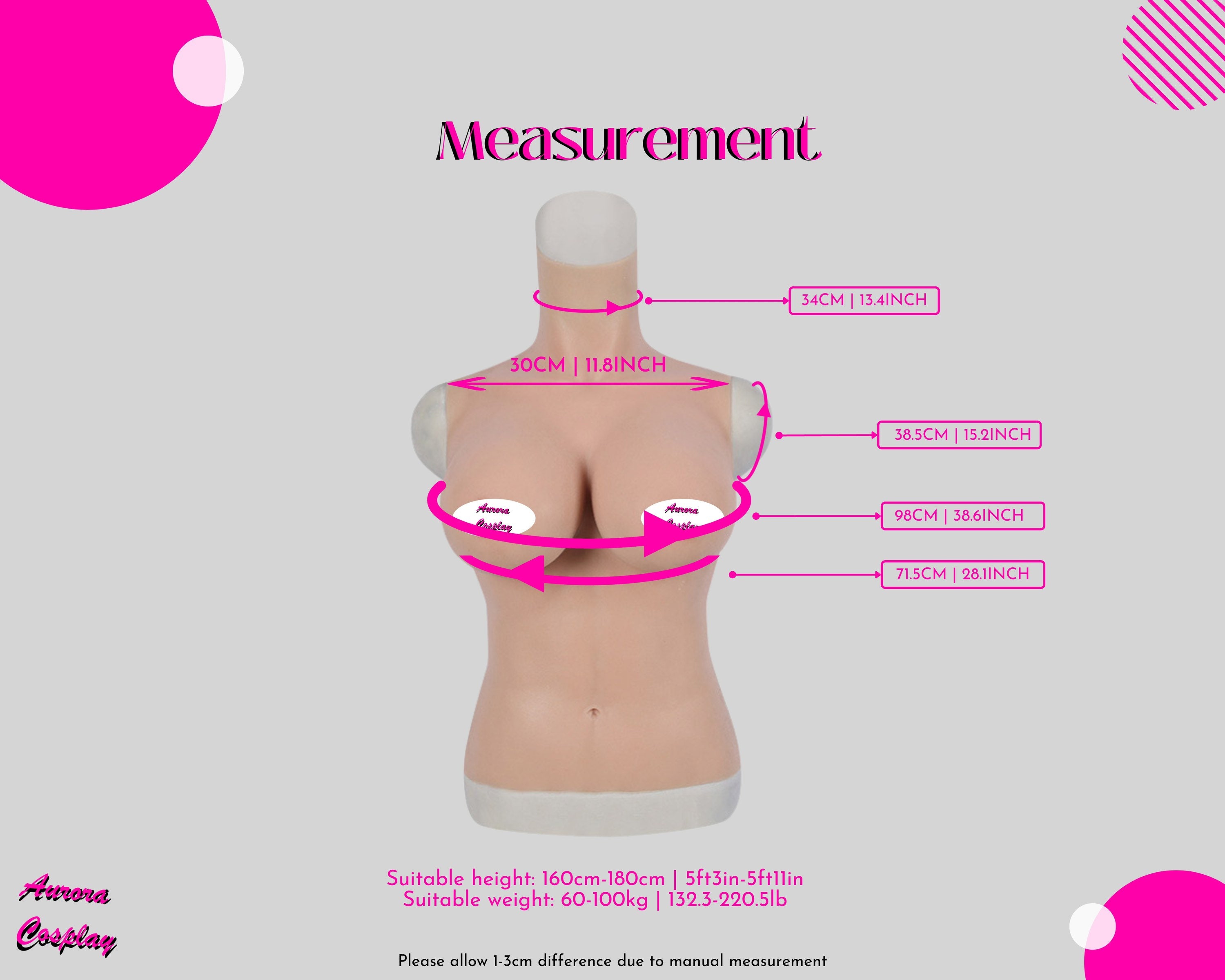 Costume Accessories Xxl Size Large Silicone Breast, G, H, R, S