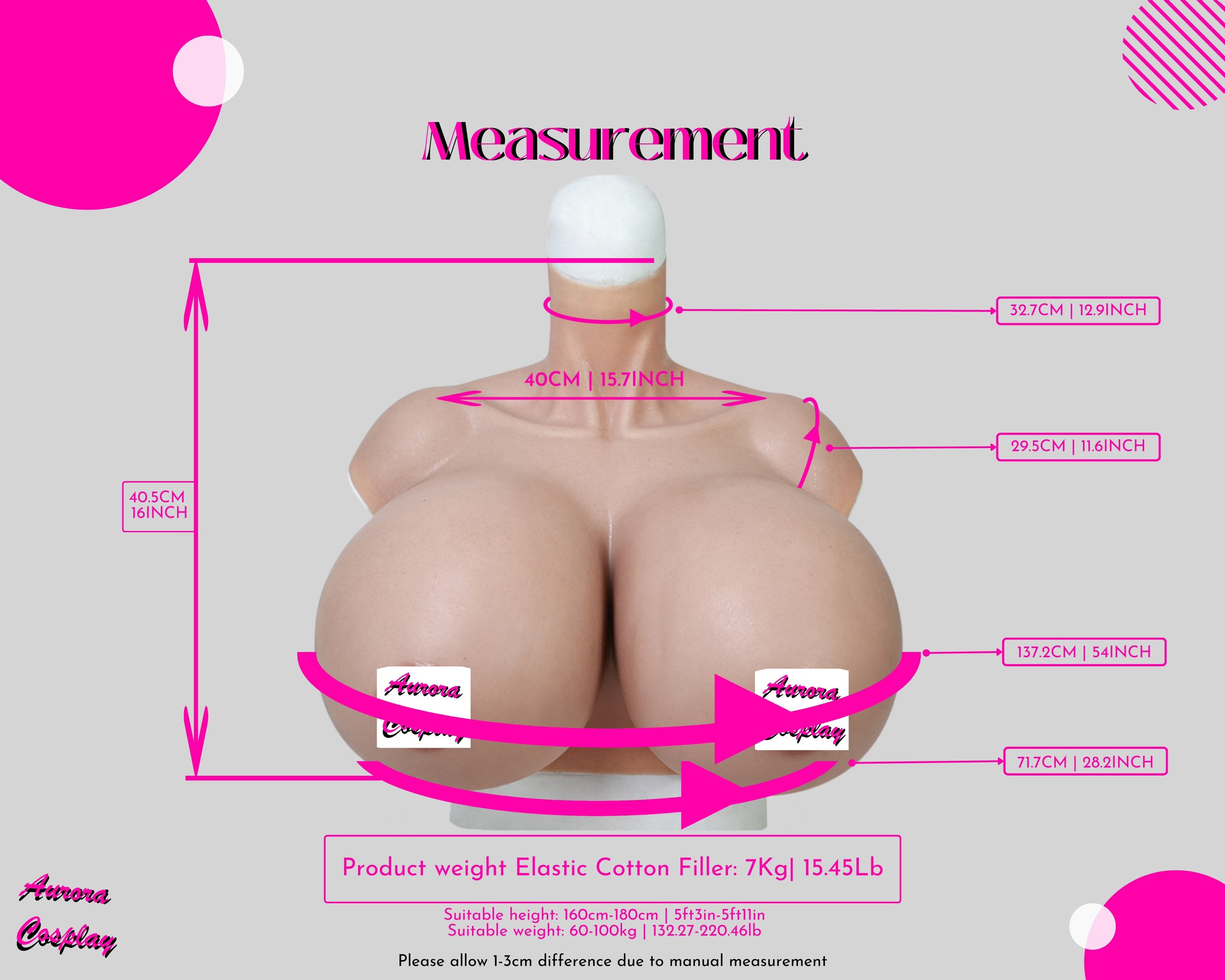 Handmade Silicone X Cup Elastic Cotton Breast Chest Crossdresser for  Cosplay X Cup Breast for Cosplay Silicon Made Women Accessories -   Canada