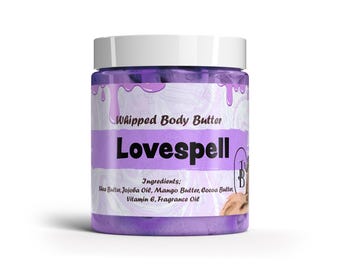 Lovespell Type Whipped Body Butter 70+ Scents and Sample Sizes, With Shea Butter (Thermal Wrap included FREE) BUY 2 Get 1 FREE