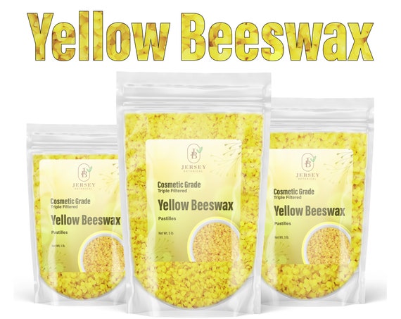 Yellow Beeswax Pellets 100% Pure Natural Made In USA For Soaps, Lotions, Skincare, Candle Making Supplies, Wicks
