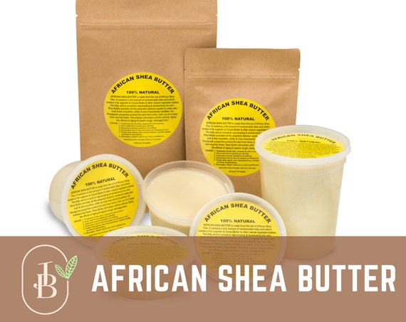 African Shea Butter 100% Pure Unrefined Natural Pure Grade A Raw Organic Shea Butter Bulk Ivory Container