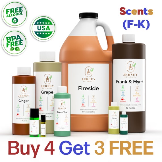 Fragrance Oils (F-K) Scented Oils For Body, Soap Making, Candle Making, Lotion, Perfume, Diffuser. BUY 4 Get 3 FREE