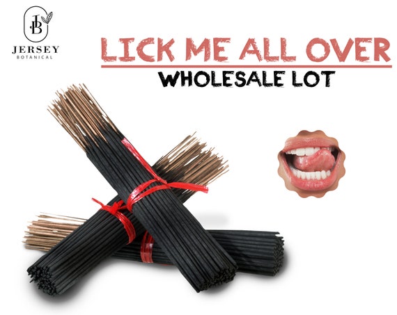 LICK ME All OVER Charcoal Incense Sticks 9" Long Lasting Hand Dipped In Fragrance Oils Variety Bulk Wholesale Lot Diy