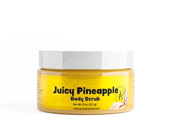 Juicy Pineapple Exfoliating Body Scrub 25+ Scents With Shea Butter, Natural Sugar Scrub Exfoliant, Same-Day Shipping, BUY 2 GET 1 FREE
