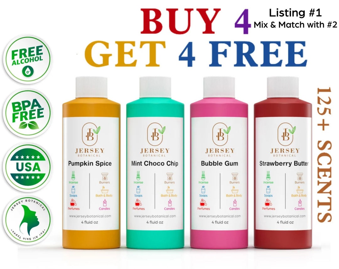 Fragrance Oil 4 Oz. Scented Oils for Body, Soap Making, Candle Making