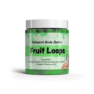 Burro corpo montato Fruity Loops, oltre 70 fragranze e formati campione, con burro di karité (involucro termico incluso GRATIS) ACQUISTA 2 e ricevi 1 GRATIS