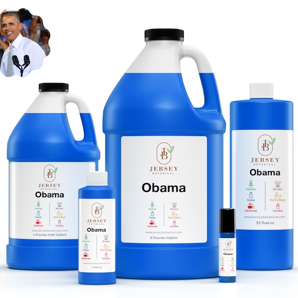 Obama Fragrance Oil Scented Oils For Body, Soap Making, Candle Making, Lotion, Perfume, Diffuser BUY 4 GET 2 FREE