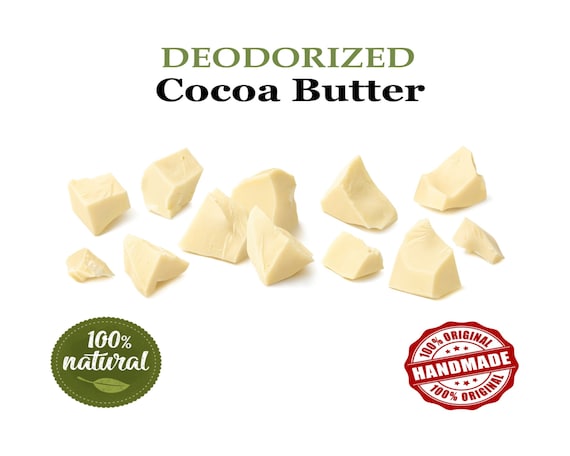 DEODORIZED Cocoa Butter Unrefined Natural Prime Pressed Cacao Bean Food-Grade