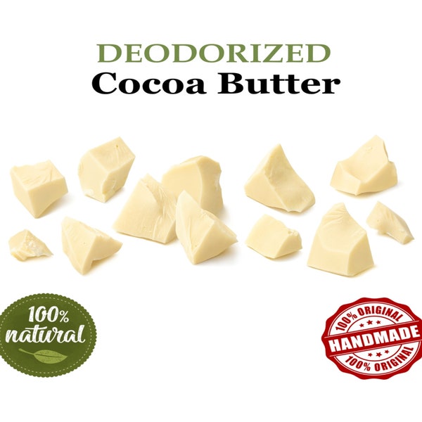 DEODORIZED Cocoa Butter Unrefined Natural Prime Pressed Cacao Bean Food-Grade