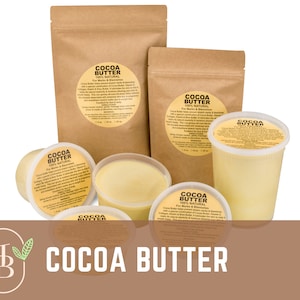 Cocoa Butter Unrefined Natural Prime Pressed Cacao Bean Food-Grade BAG LISTING