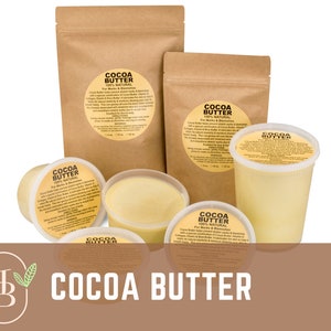Cocoa Butter Raw Unrefined Natural Prime Pressed Cacao Bean Food-Grade Buy 2, Get 1 FREE