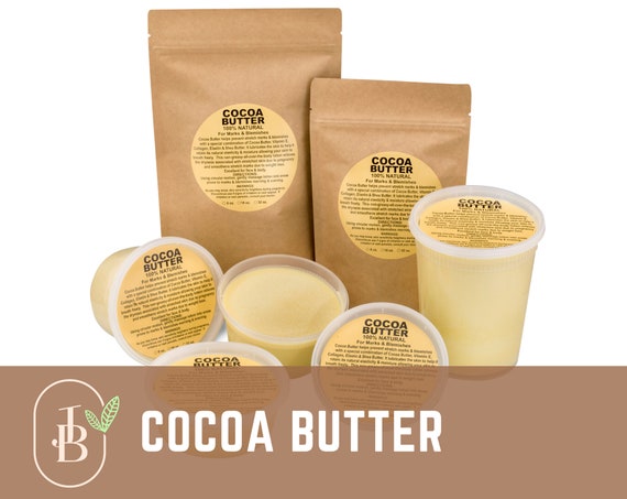 Cocoa Butter Raw Unrefined Natural Prime Pressed Cacao Bean Food-Grade Buy 2, Get 1 FREE
