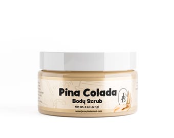 Pina Colada Exfoliating Body Scrub 25+ Scents With Shea Butter, Natural Sugar Scrub Exfoliant, Same-Day Shipping, BUY 2 GET 1 FREE