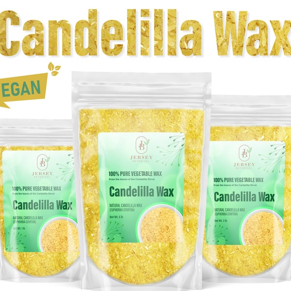 Candelilla Wax 100% Pure Natural Premium Grade A Vegan Wax For Body Butters, Soap Making, Candle Making, Lotion & Wax Subsitute