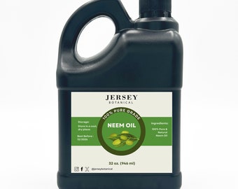 Neem Oil 2lb. Cold Pressed 100% Pure Natural Raw Virgin Unrefined For Hair, Skin, Face, DIY