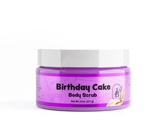 Birthday Cake Exfoliating Body Scrub 25+ Scents With Shea Butter, Natural Sugar Scrub Exfoliant, Same-Day Shipping, BUY 2 GET 1 FREE