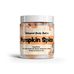 Pumpkin Spice Whipped Body Butter 70+ Scents and Sample Sizes, With Shea Butter (Thermal Wrap included FREE) BUY 2 Get 1 FREE