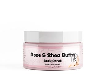Rose & Shea Exfoliating Body Scrub 25+ Scents With Shea Butter, Natural Sugar Scrub Exfoliant, Same-Day Shipping, BUY 2 GET 1 FREE
