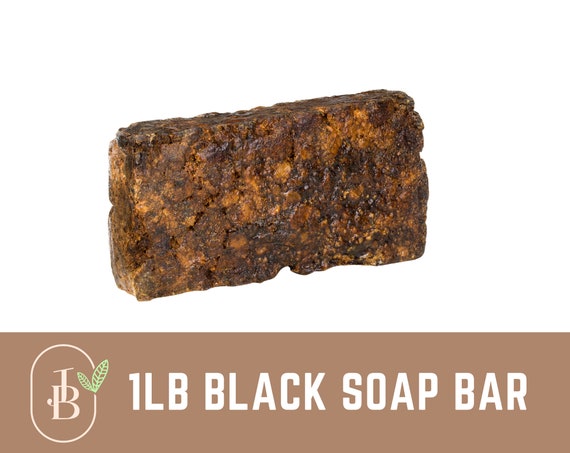 Raw African Black Soap 1 lb. Vegetable Base 100% Pure Unrefined Natural Organic Buy 2, get 2 FREE