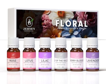 Floral Set Premium Grade Fragrance Oils - Rose, Lotus, Lilac, Lily Of The Valley, Cherry Blossom, Lavender