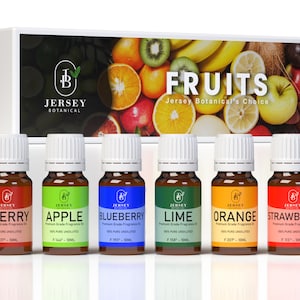 Fruits Set of 6 Premium Grade Fragrance Oil The Oils For Candles, Soaps, Freshies, Body Butters, Perfumes, Incense, Diffuser & More!