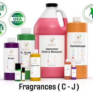 Fragrance Oil Scented Oils For Body, Soap Making, Candle Making, Lotion, Perfume, Diffuser. Inventory (C 1/2 - J)