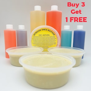 SCENTED African Shea Butter 8oz. Natural Pure Unrefined 100% Organic Virgin From Ghana BUY 3 Get 1 FREE