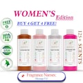 Fragrance Oil 4 oz. WOMEN Scented Oils For Body, Soap Making, Candle Making, Lotion, Perfume, Diffuser. BUY 4 Get 4 FREE