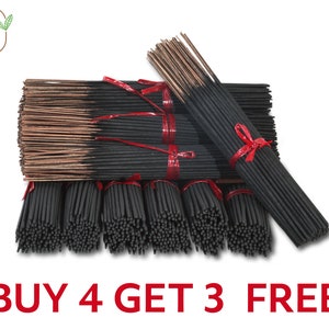 Incense Sticks 9&quot; Charcoal 100 Bulk Hand Dipped Wholesale Variety DIY Mix & Match BUY 4 Get 3 FREE