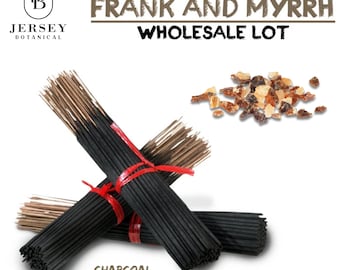 9 Inch FRANKINCENSE AND MYRRH Charcoal Incense Sticks 9" Long Lasting Hand Dipped In Fragrance Oils Variety Bulk Wholesale Lot Diy