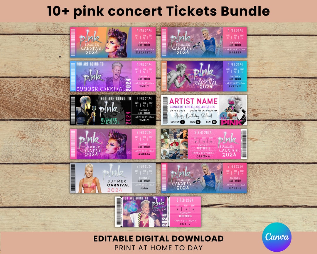 Pink Surprise Concert Tickets, Pink Summer Carnival 2024 Ticket