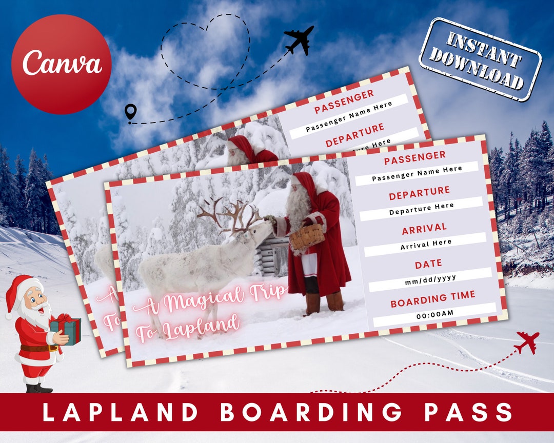 Lapland Christmas Ticket, Holiday Tickets, Christmas Ticket, Elf