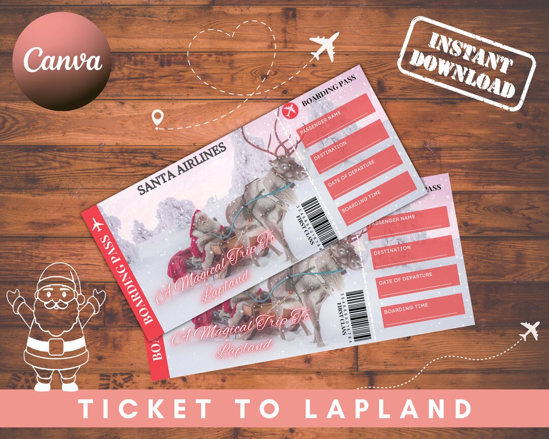 Lapland Christmas Ticket, Santa Tickets, Holiday Tickets, Airline
