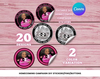 Vote Homecoming Queen, Class Campaign Sticker, Class Campaign, Homecoming Campaign, Vote Homecoming Queen, Stickers