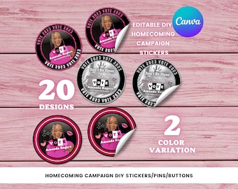 Vote Homecoming Queen, Class Campaign Sticker, Class Campaign, Homecoming Campaign, Vote Homecoming Queen, Stickers