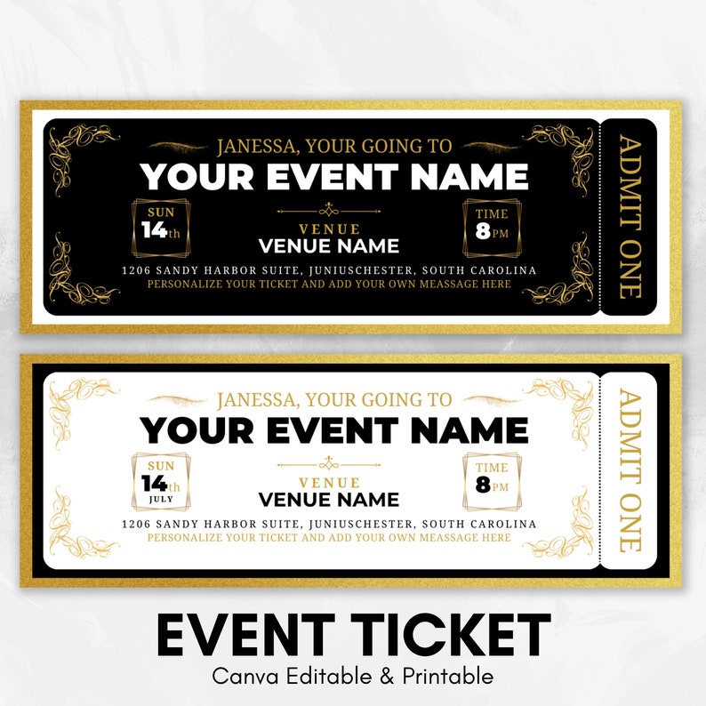 Ticket Bottom Concert Ticket, Surprise Concert Ticket, Birthday Concert Ticket ...