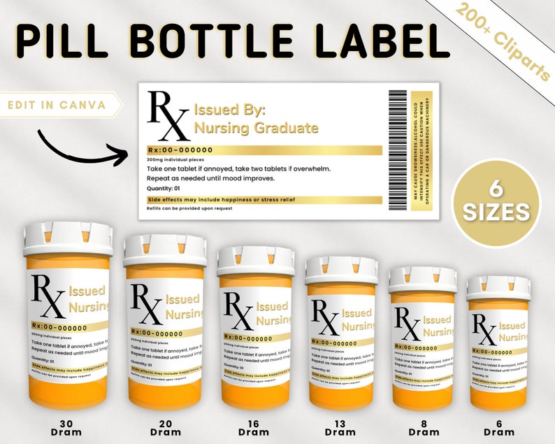 Pill Bottle Labels Printable Editable Prescription Label Etsy Pill Bottle Labels Printable Editable Prescription Label Etsy
